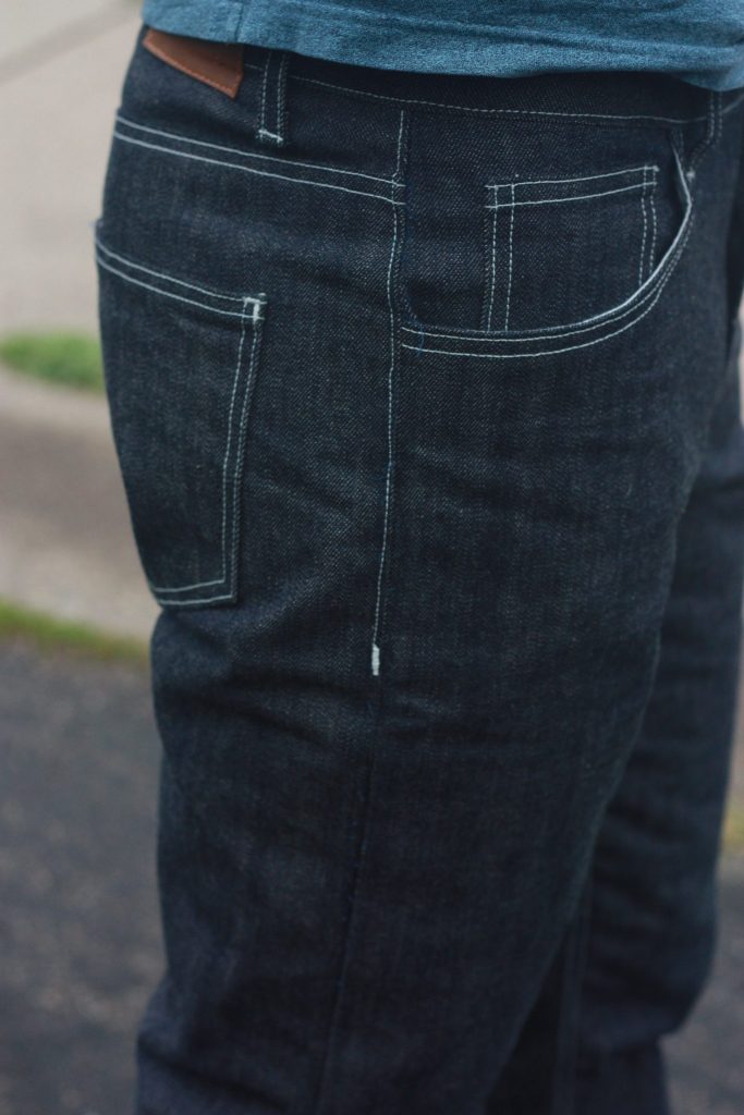 Morgan jeans for a man (side pocket view)