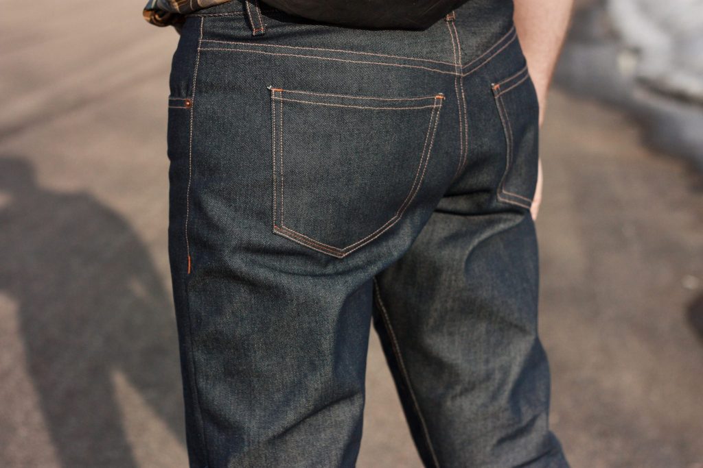 sewing mens jeans back pockets